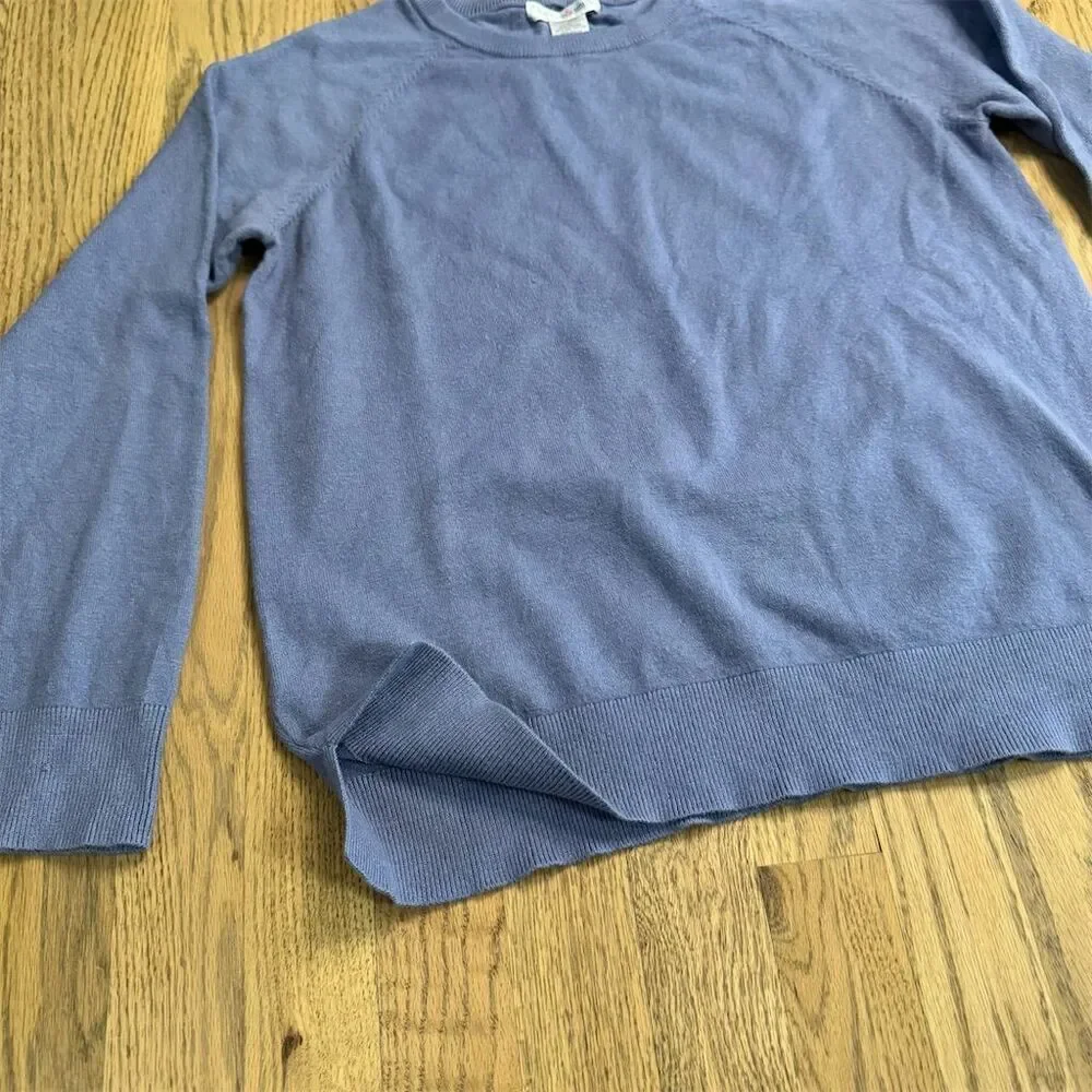 Hasting & Smith Periwinkle Blue Crewneck Sweater Women's Size Large Long Sleeve